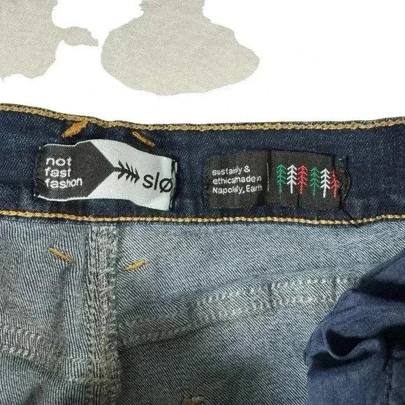 Slo Mid Rise Skinny Jeans Women's SIze 34 Dark Blue Denim Stretch - Picture 6 of 15